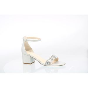 Betsey Johnson Womens Mel Silver Ankle Strap Heels Size 9